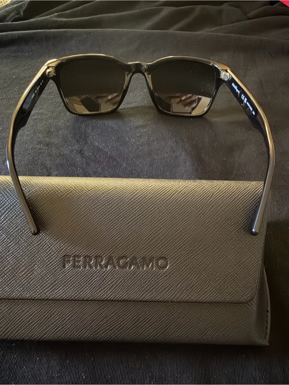 Salvatore Ferragamo Men’s Black Sunglasses - Classic UV Protection